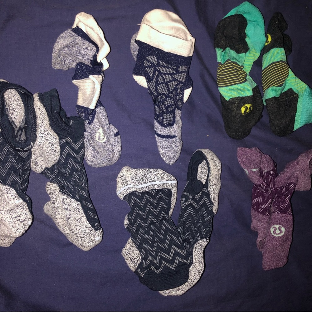 Lululemon athletic socks 4 pair bundle yoga workout gym